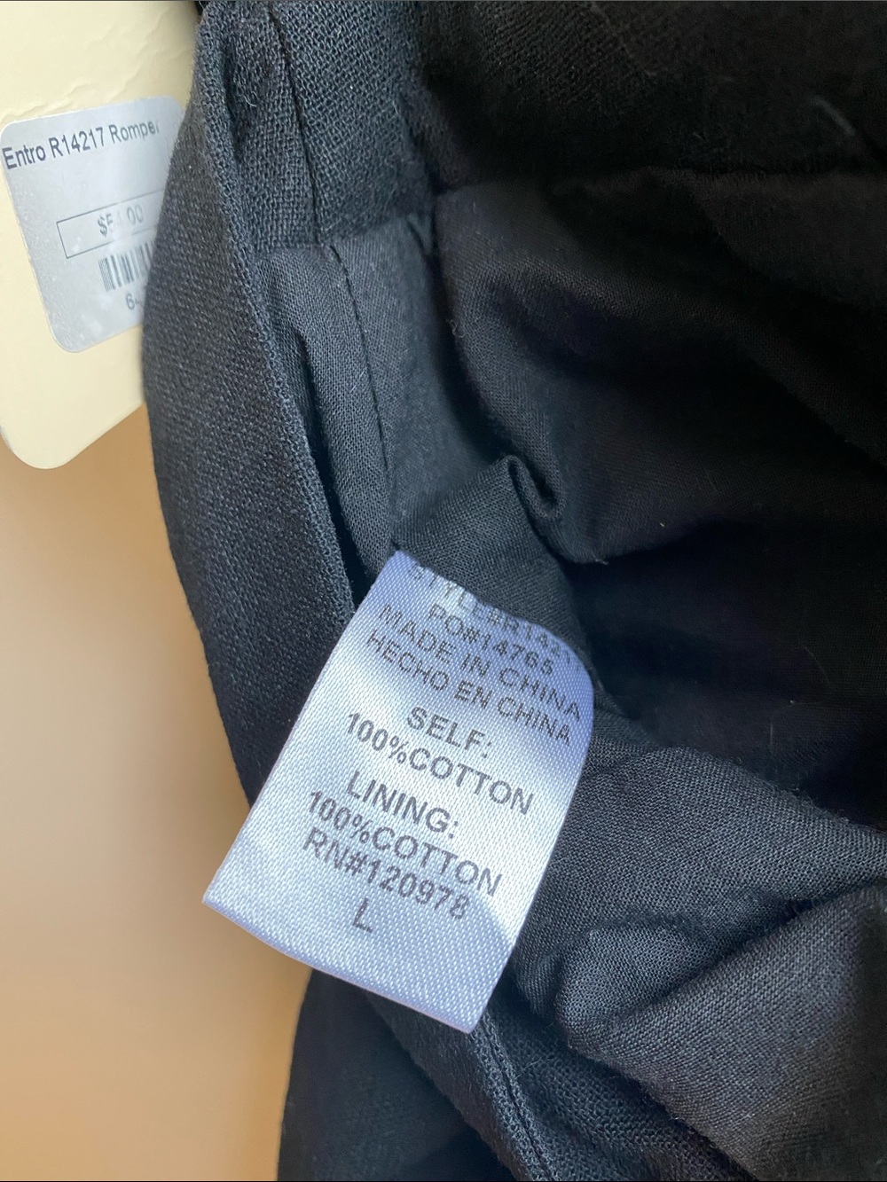 Entro Black Strapless Ruffle Romper - Picture 7 of 7